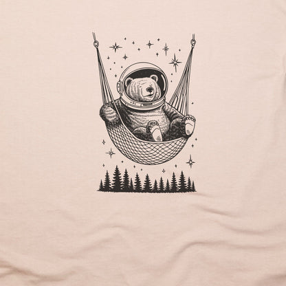 The Napstronaut Bear T-Shirt Adventure and Outdoors Themed T-Shirt
