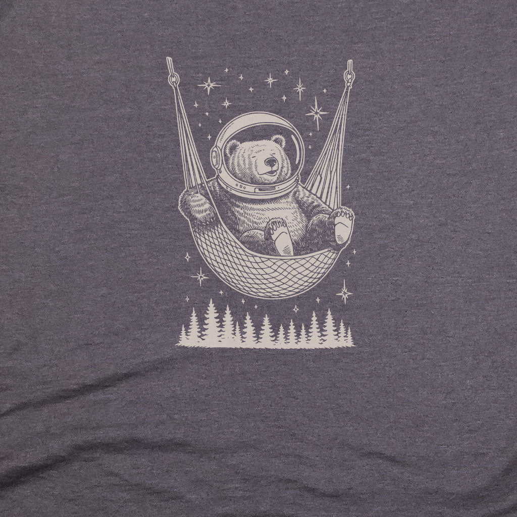 The Napstronaut Bear T-Shirt Adventure and Outdoors Themed T-Shirt