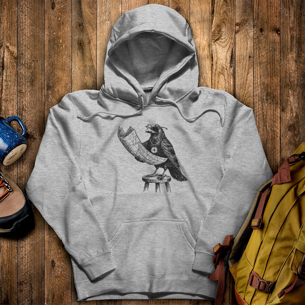 The Routician Crow Hoodie Sport Grey Adventure and Outdoors Themed Hoodie