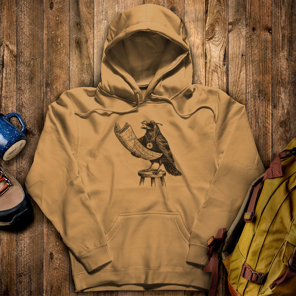 The Routician Crow Hoodie Mustard Adventure and Outdoors Themed Hoodie