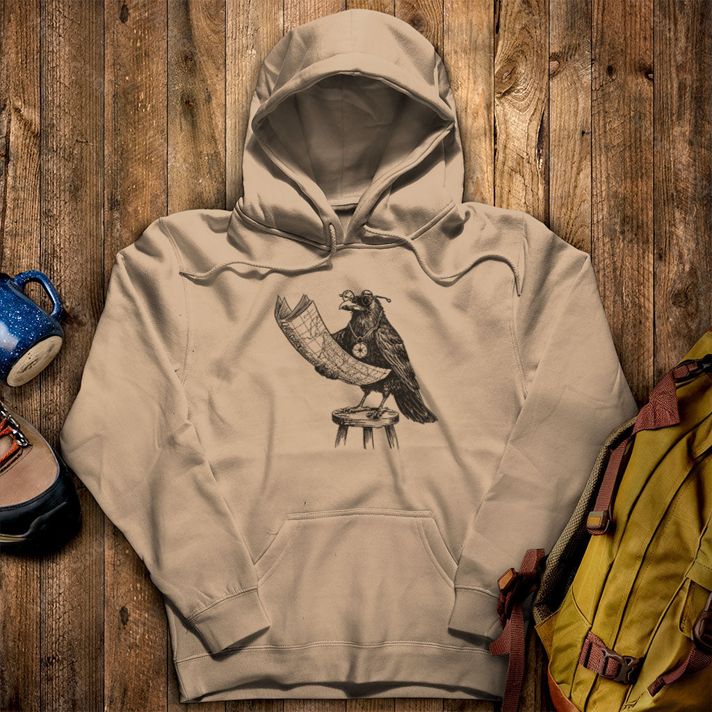 The Routician Crow Hoodie Sand Adventure and Outdoors Themed Hoodie