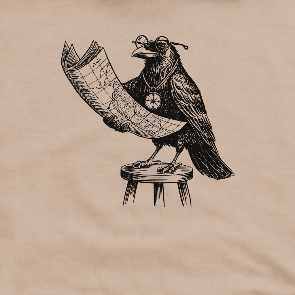The Routician Crow Crewneck Sweatshirt Adventure and Outdoors Themed Sweatshirt