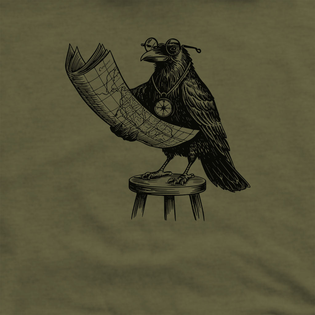 The Routician Crow Crewneck Sweatshirt Adventure and Outdoors Themed Sweatshirt