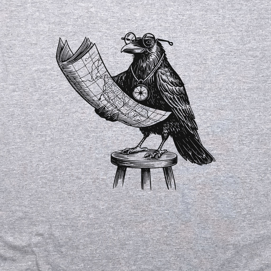 The Routician Crow Crewneck Sweatshirt Adventure and Outdoors Themed Sweatshirt