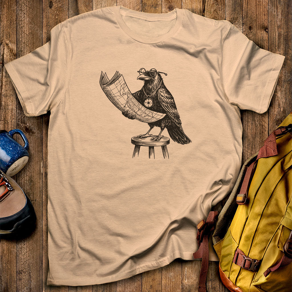 The Routician Crow T-Shirt Sand Adventure and Outdoors Themed T-Shirt