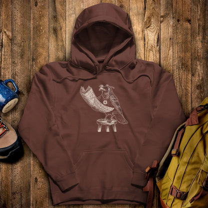 The Routician Crow Hoodie Cocoa Adventure and Outdoors Themed Hoodie
