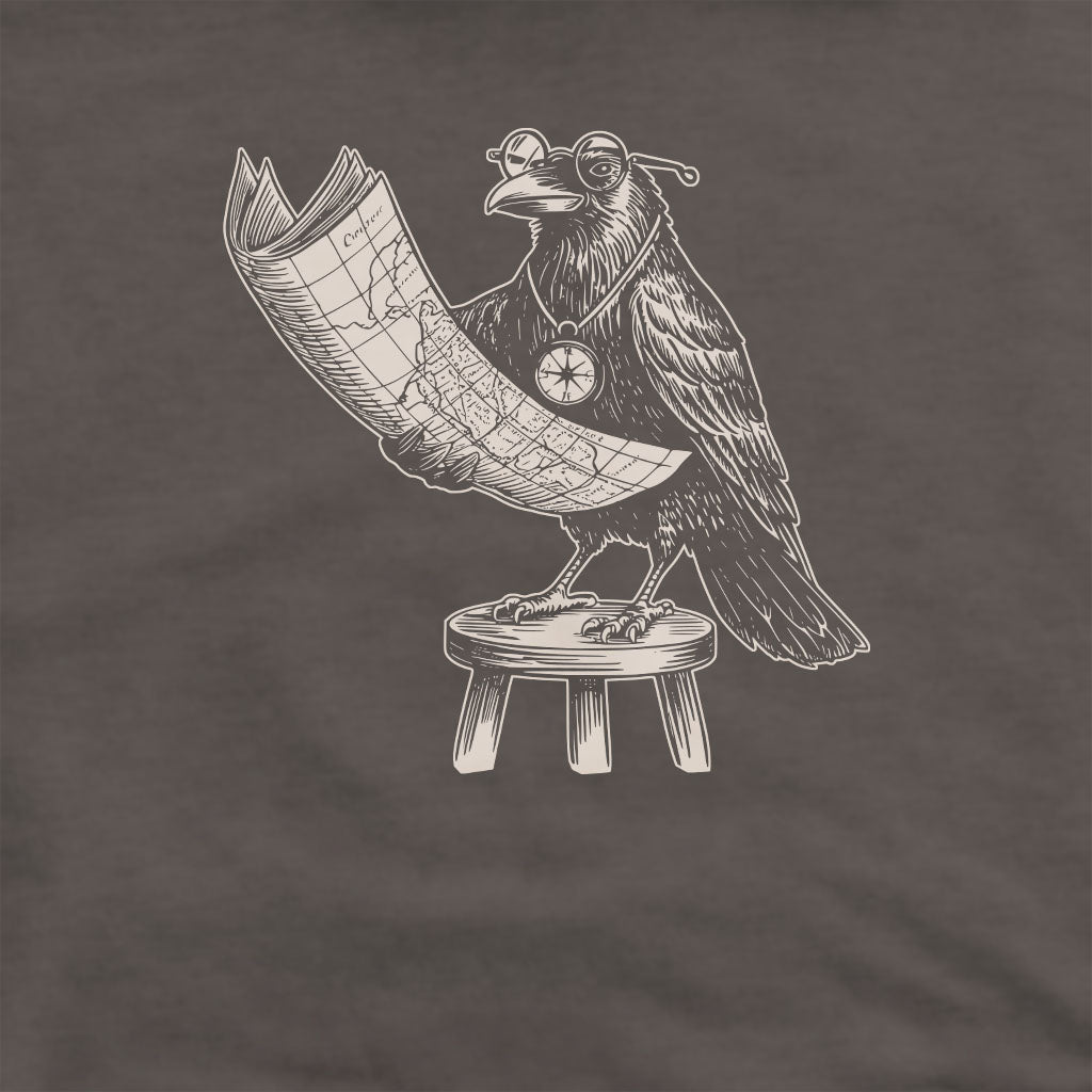 The Routician Crow Crewneck Sweatshirt Adventure and Outdoors Themed Sweatshirt