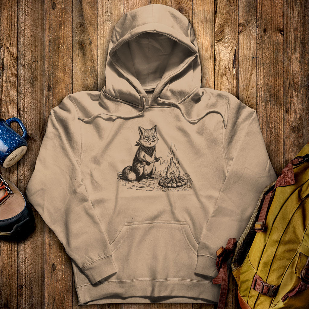 The Pyrofessor Fox Hoodie Sand Adventure and Outdoors Themed Hoodie