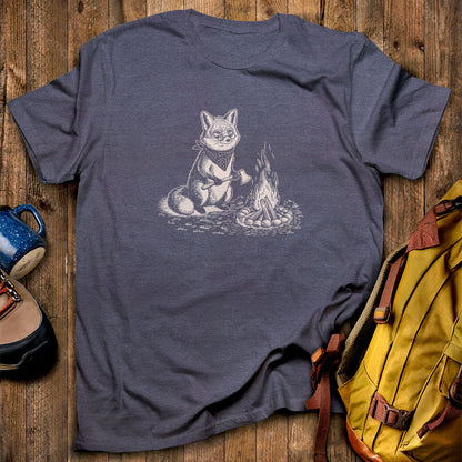 The Pyrofessor Fox T-Shirt Heather Navy Adventure and Outdoors Themed T-Shirt