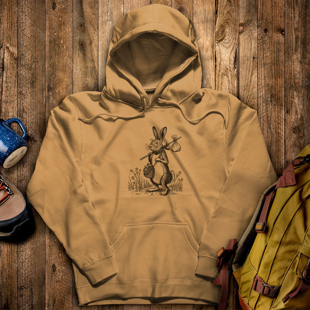 The Barehemian Hare Hoodie Mustard Adventure and Outdoors Themed Hoodie