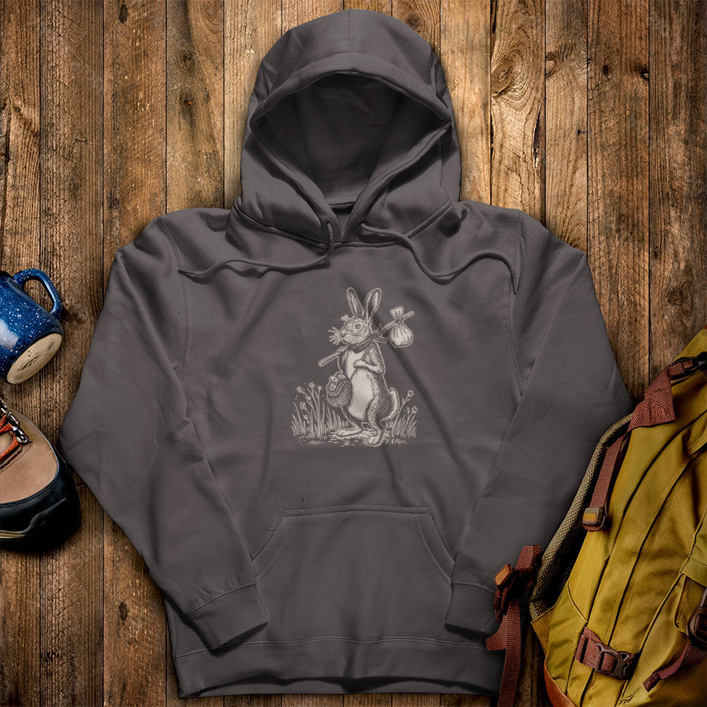 The Barehemian Hare Hoodie Charcoal Adventure and Outdoors Themed Hoodie