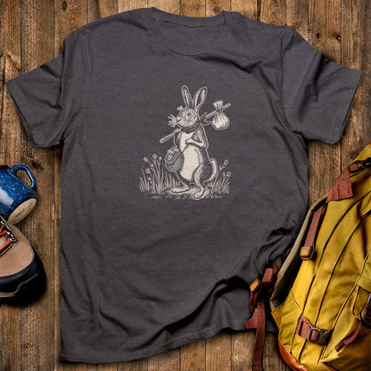 The Barehemian Hare T-Shirt Dark Heather Adventure and Outdoors Themed T-Shirt