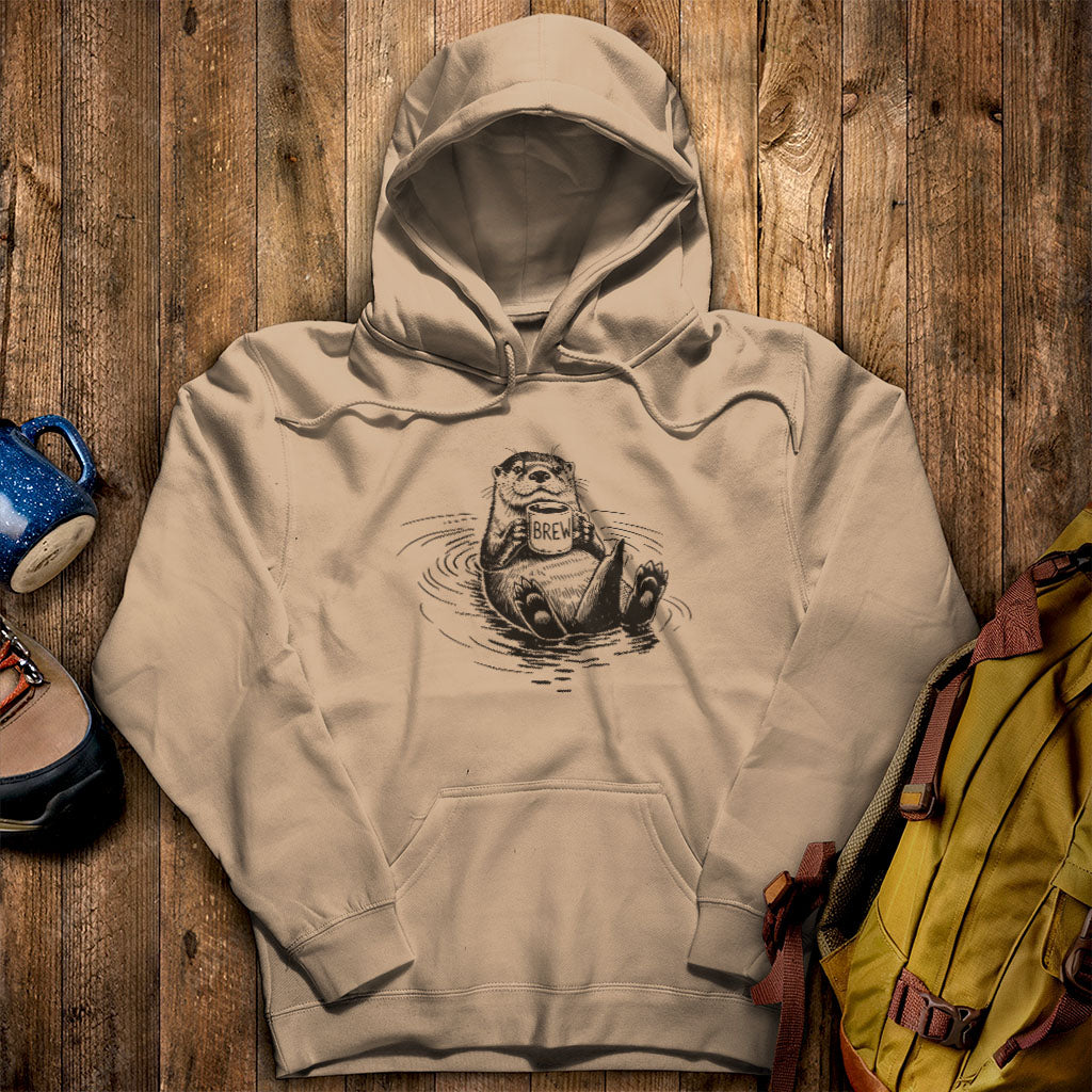 The Hoptimist Otter Hoodie Sand Adventure and Outdoors Themed Hoodie