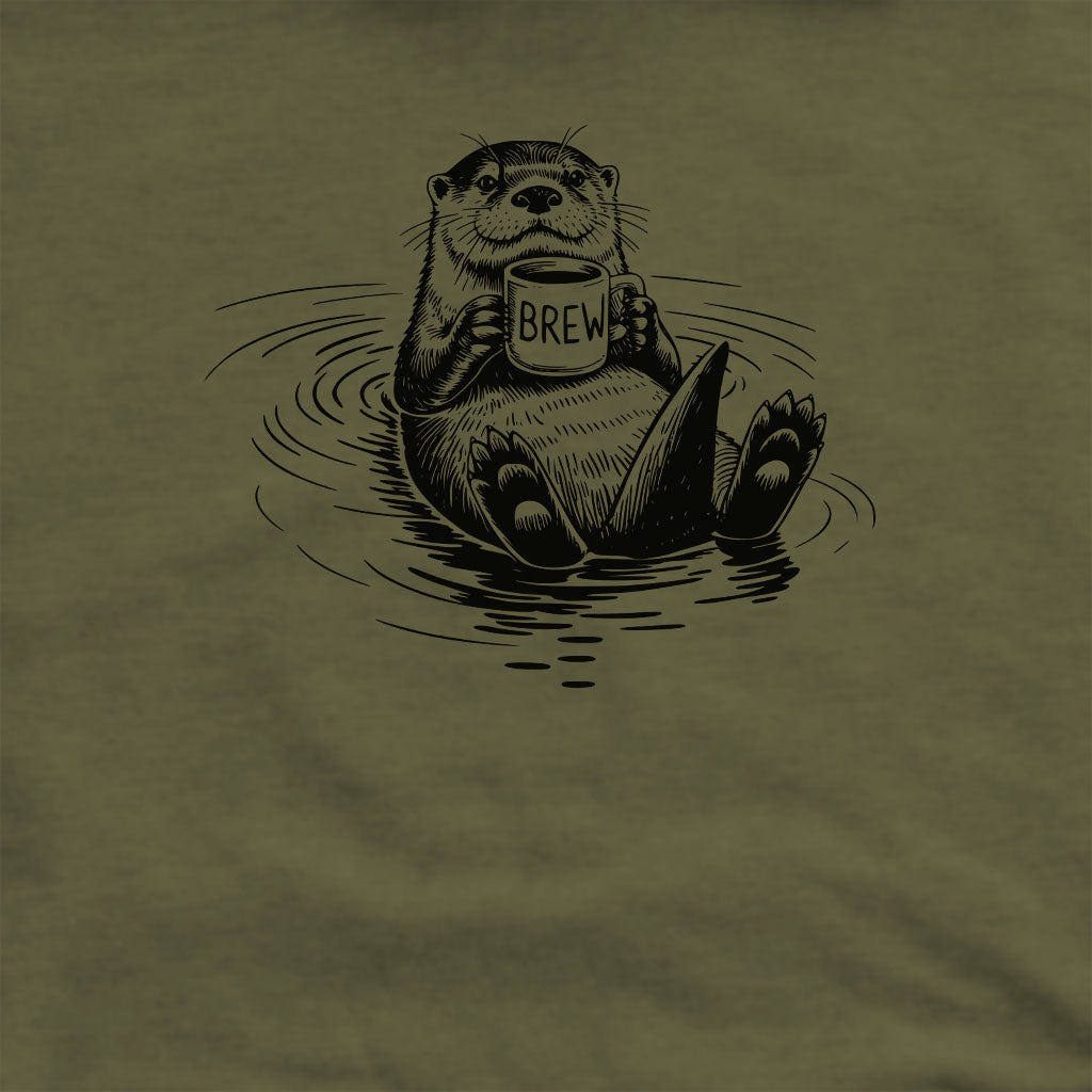The Hoptimist Otter Crewneck Sweatshirt Adventure and Outdoors Themed Sweatshirt