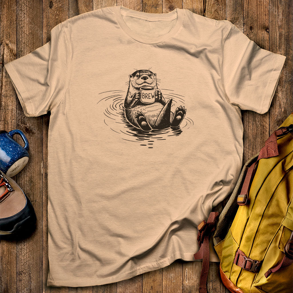 The Hoptimist Otter T-Shirt Sand Adventure and Outdoors Themed T-Shirt