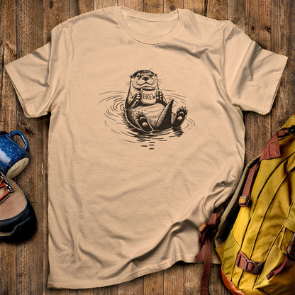 The Hoptimist Otter T-Shirt Sand Adventure and Outdoors Themed T-Shirt