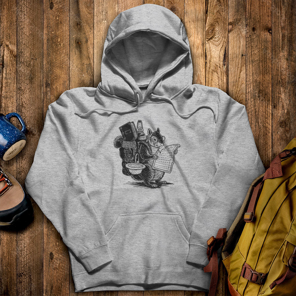 The Packademic Squirrel Hoodie Sport Grey Adventure and Outdoors Themed Hoodie