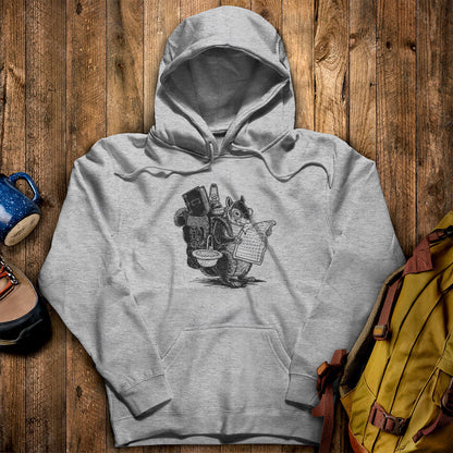 The Packademic Squirrel Hoodie Sport Grey Adventure and Outdoors Themed Hoodie