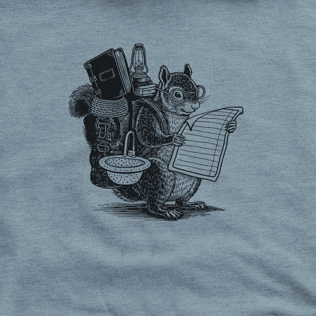 The Packademic Squirrel Hoodie Adventure and Outdoors Themed Hoodie