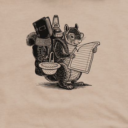 The Packademic Squirrel Crewneck Sweatshirt Adventure and Outdoors Themed Sweatshirt