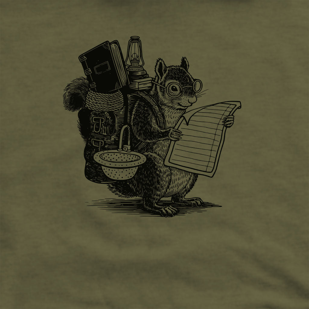 The Packademic Squirrel Crewneck Sweatshirt Adventure and Outdoors Themed Sweatshirt