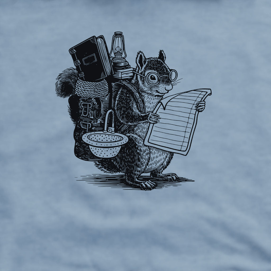 The Packademic Squirrel Crewneck Sweatshirt Adventure and Outdoors Themed Sweatshirt