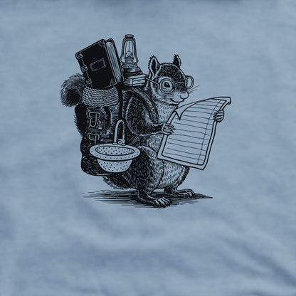 The Packademic Squirrel Crewneck Sweatshirt Adventure and Outdoors Themed Sweatshirt