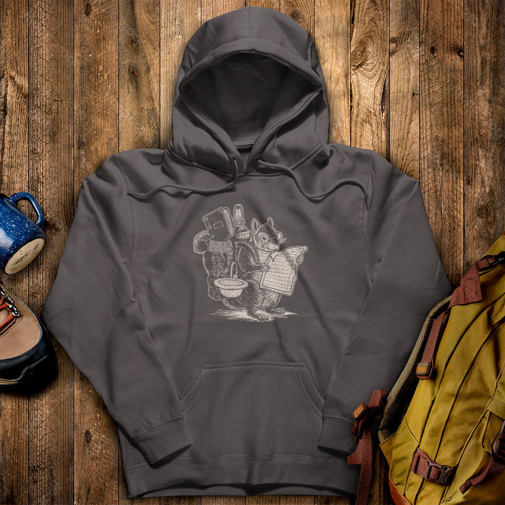 The Packademic Squirrel Hoodie Cocoa Adventure and Outdoors Themed Hoodie
