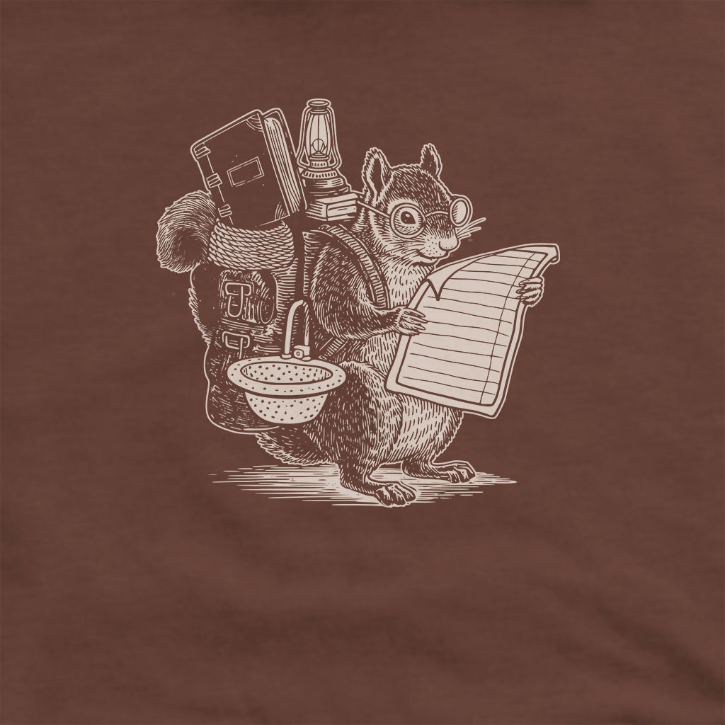 The Packademic Squirrel Hoodie Adventure and Outdoors Themed Hoodie