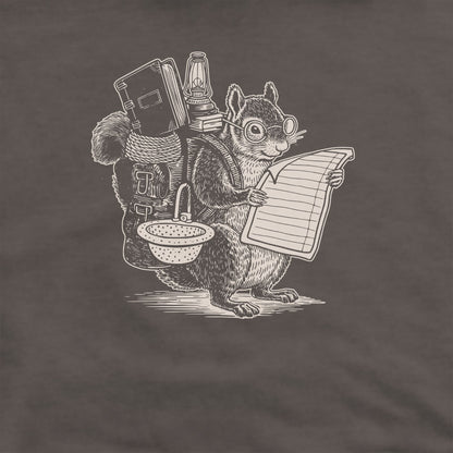 The Packademic Squirrel Crewneck Sweatshirt Adventure and Outdoors Themed Sweatshirt