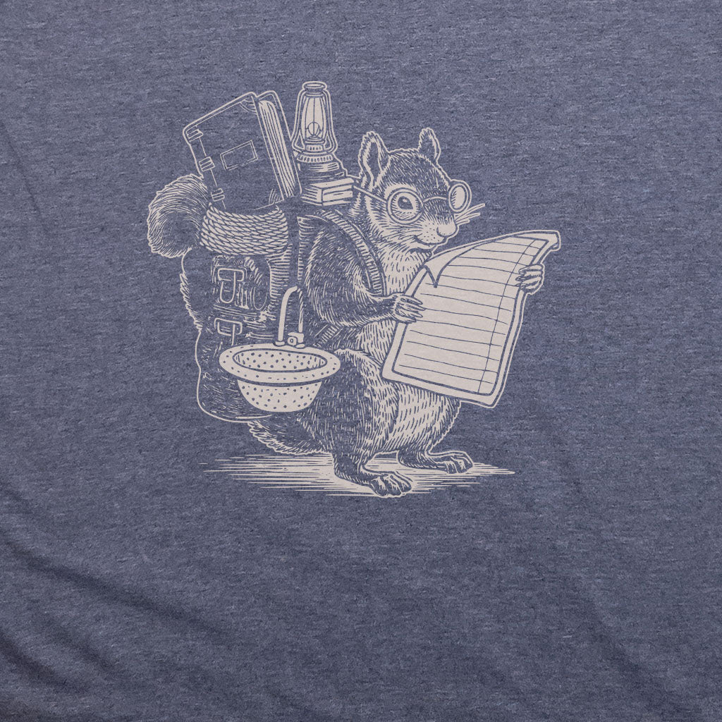 The Packademic Squirrel T-Shirt Adventure and Outdoors Themed T-Shirt