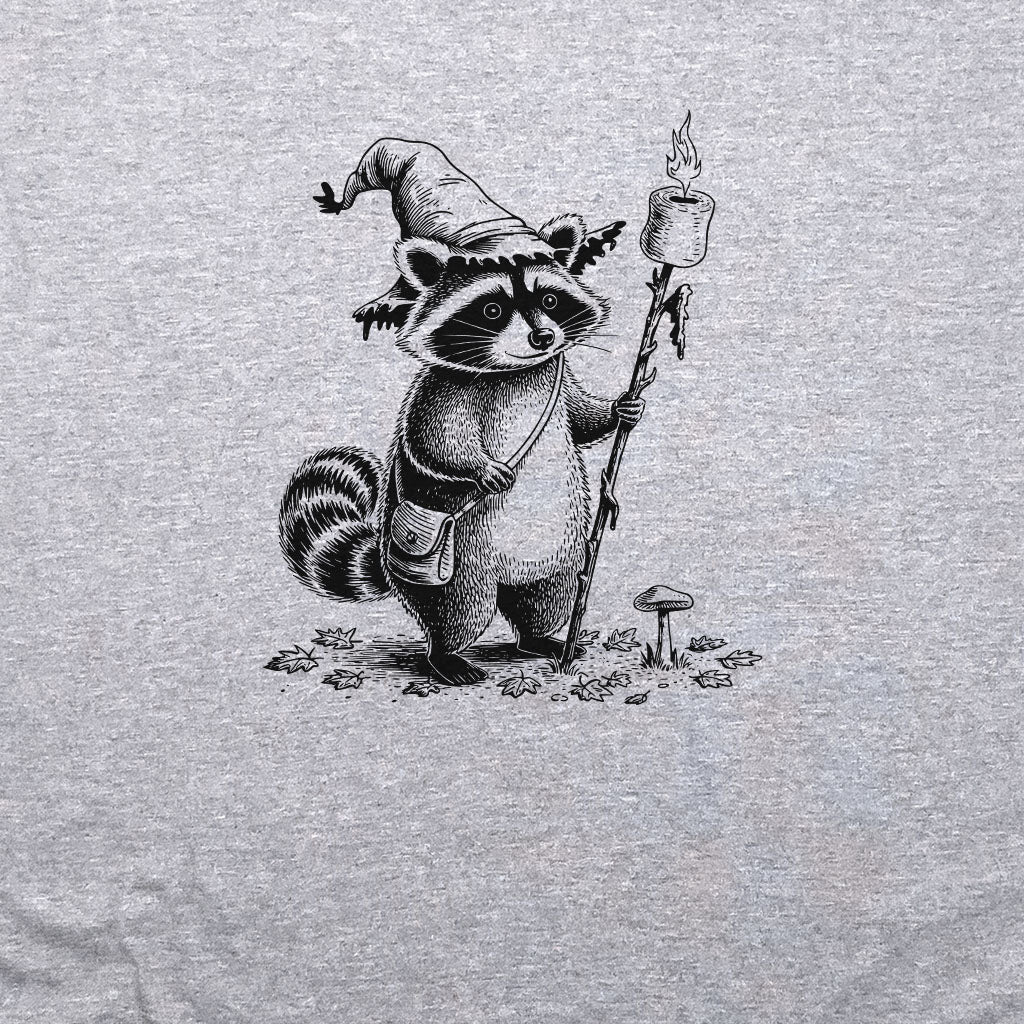 The S'morecerer Racoon Crewneck Sweatshirt Adventure and Outdoors Themed Sweatshirt