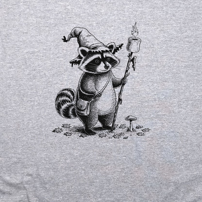 The S'morecerer Racoon Crewneck Sweatshirt Adventure and Outdoors Themed Sweatshirt