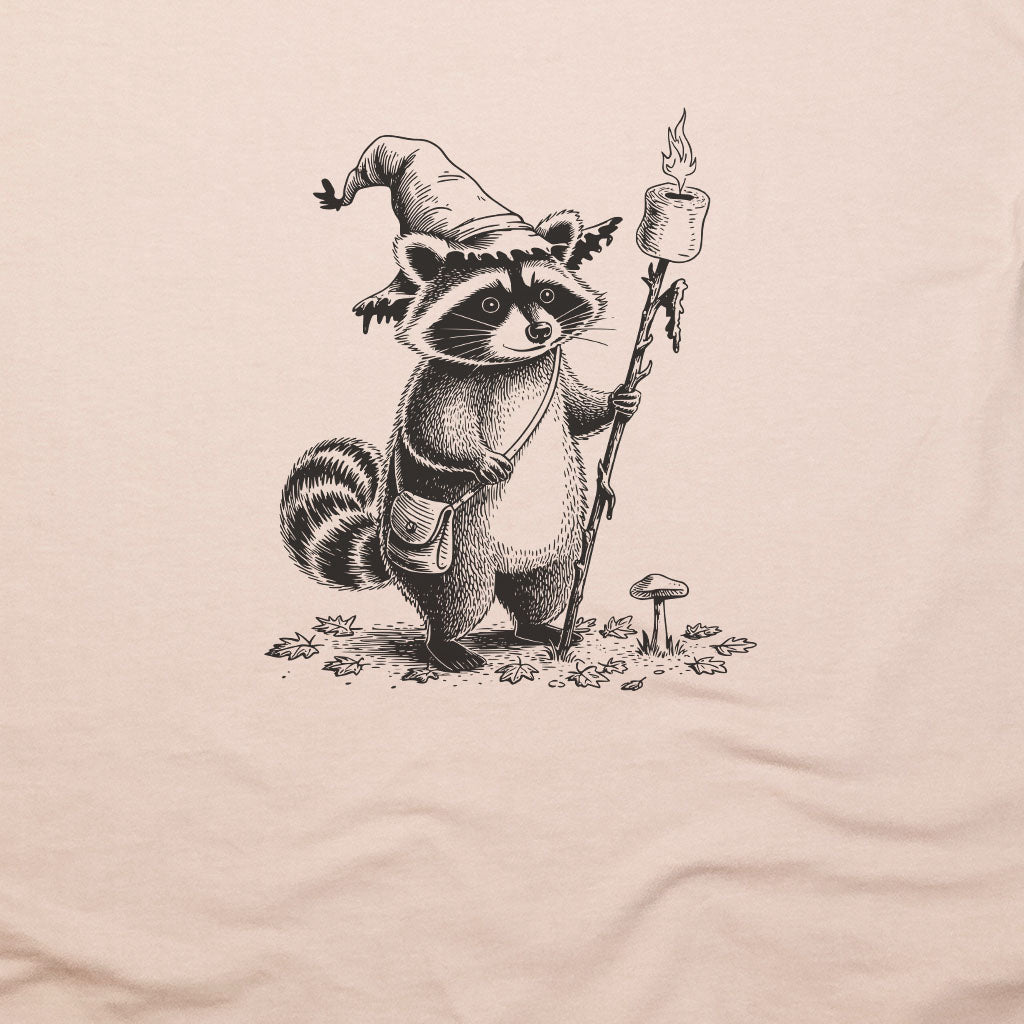 The S'morecerer Racoon T-Shirt Adventure and Outdoors Themed T-Shirt
