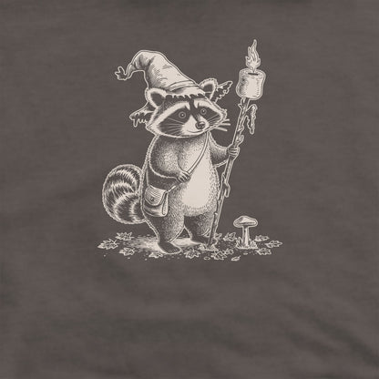 The S'morecerer Racoon Crewneck Sweatshirt Adventure and Outdoors Themed Sweatshirt