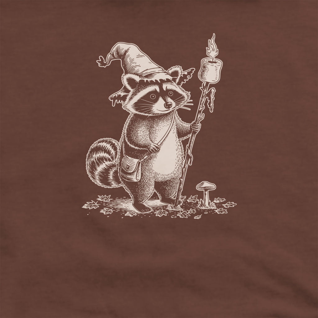 The S'morecerer Racoon Crewneck Sweatshirt Adventure and Outdoors Themed Sweatshirt