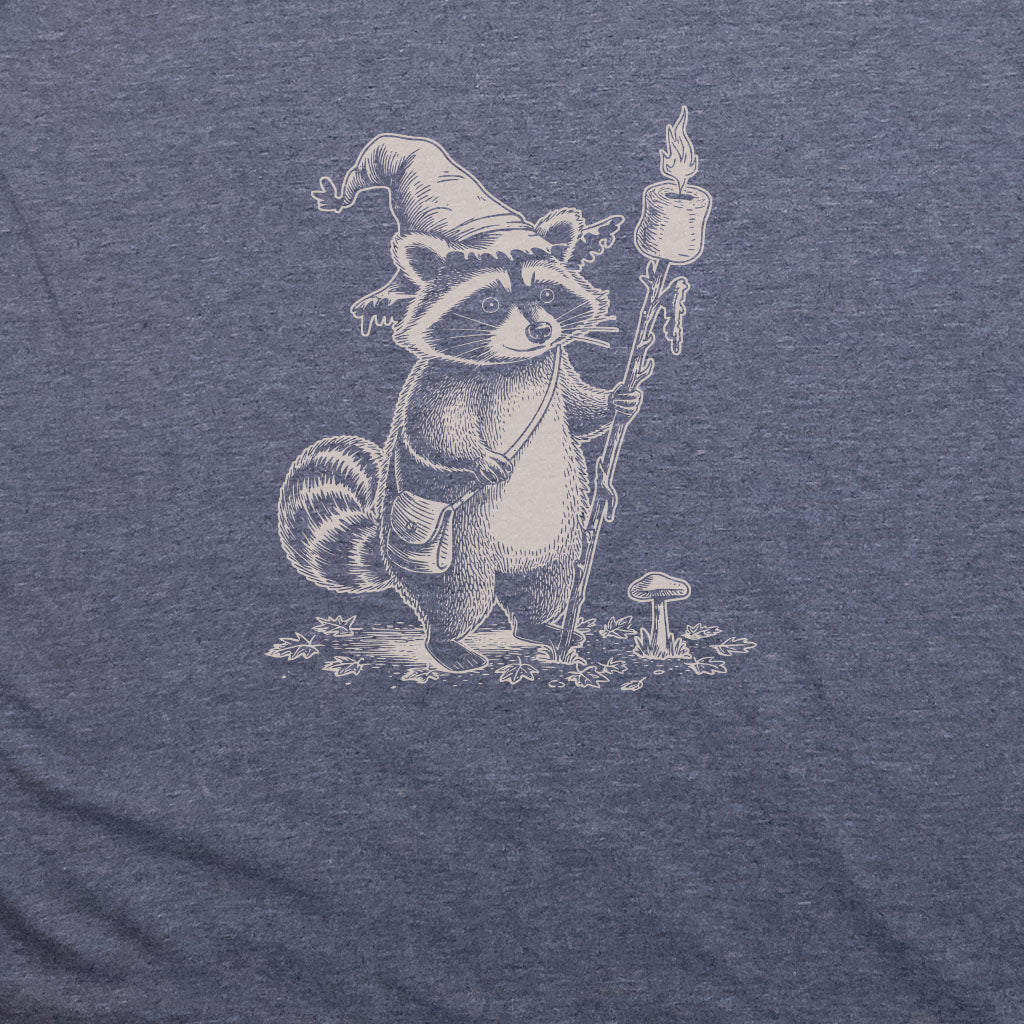 The S'morecerer Racoon T-Shirt Adventure and Outdoors Themed T-Shirt