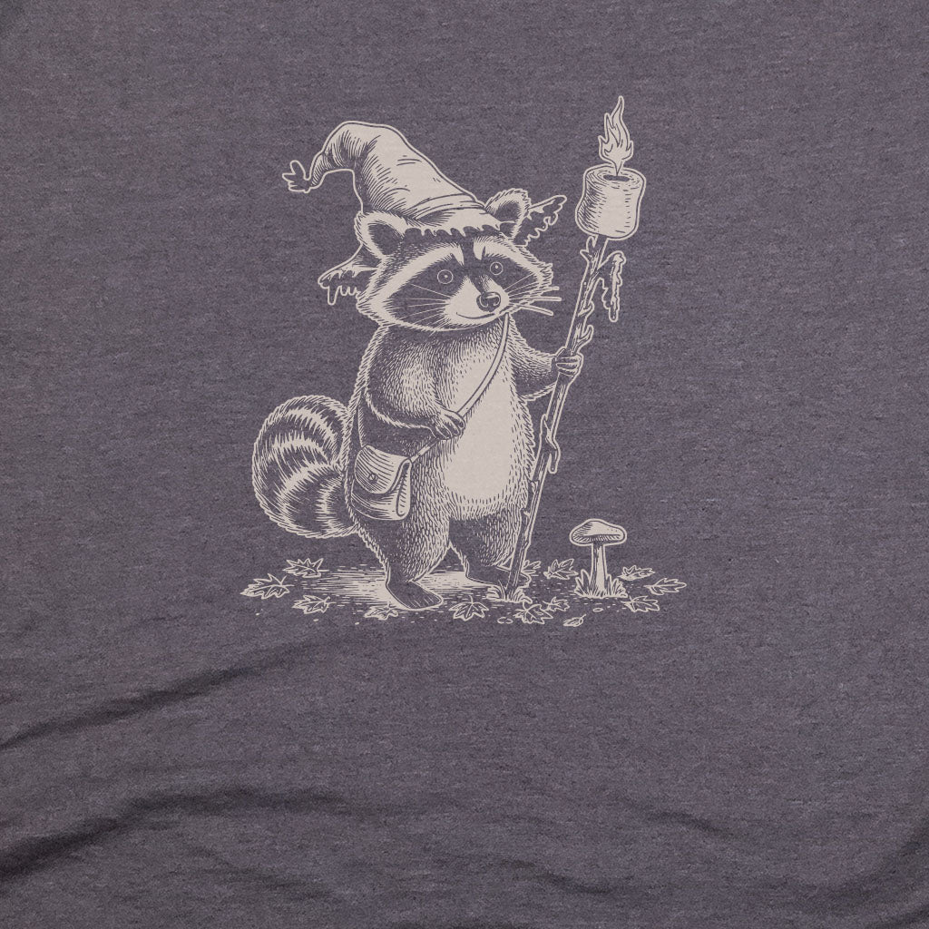 The S'morecerer Racoon T-Shirt Adventure and Outdoors Themed T-Shirt