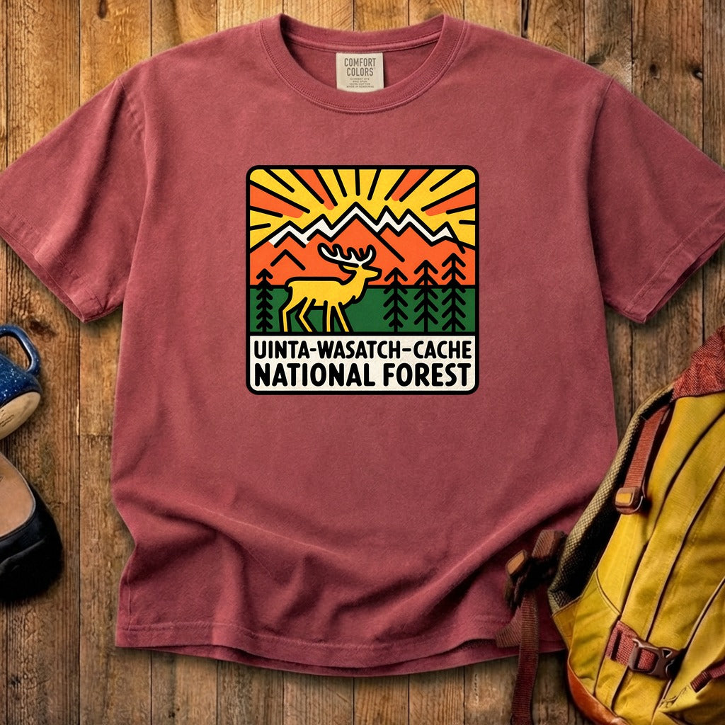 Uinta-Wasatch-Cache National Forest Cotton T-Shirt