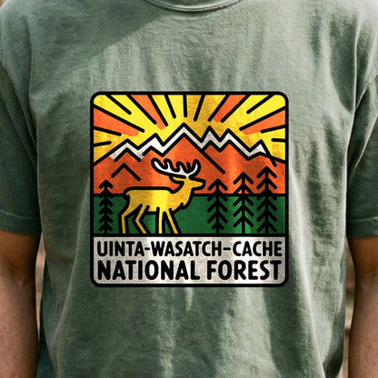 Uinta-Wasatch-Cache National Forest Cotton T-Shirt