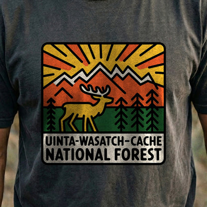 Uinta-Wasatch-Cache National Forest Cotton T-Shirt