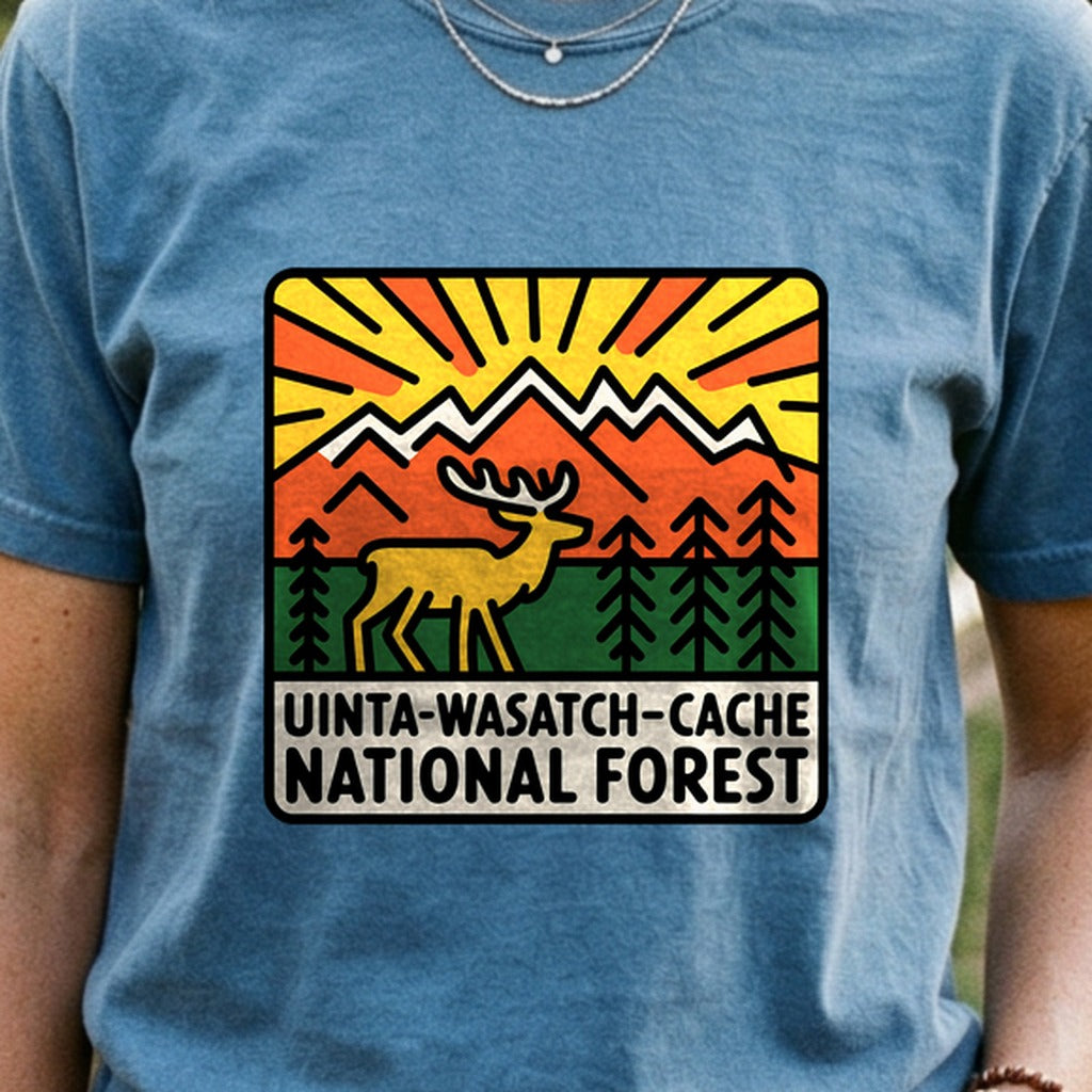 Uinta-Wasatch-Cache National Forest Cotton T-Shirt