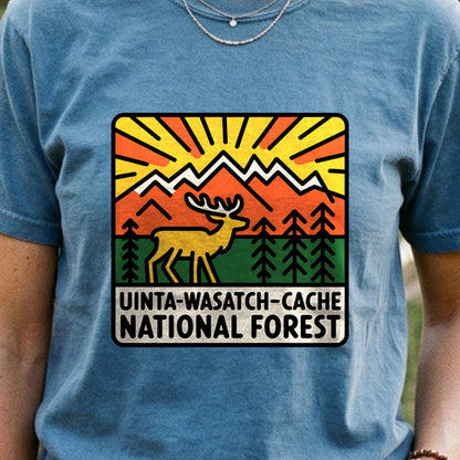 Uinta-Wasatch-Cache National Forest Cotton T-Shirt