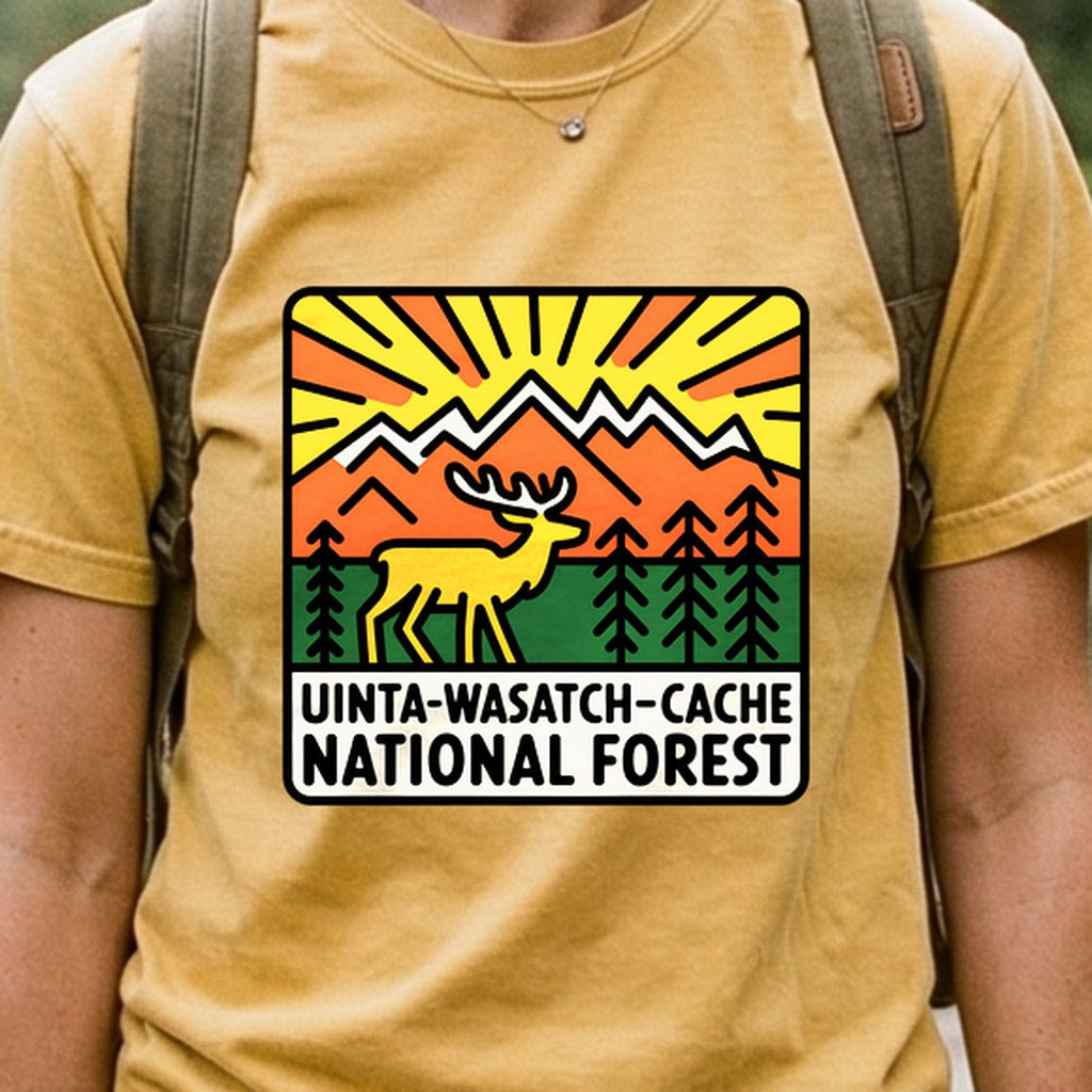 Uinta-Wasatch-Cache National Forest Cotton T-Shirt