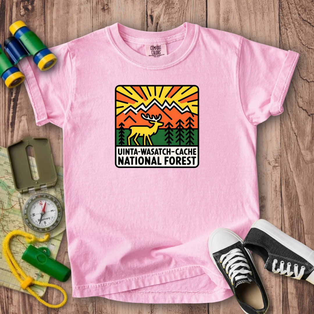 Uinta-Wasatch-Cache National Forest Kids Cotton T-Shirt