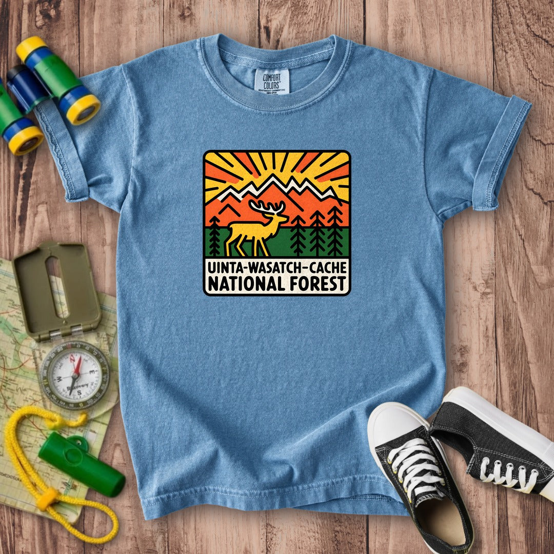 Uinta-Wasatch-Cache National Forest Kids Cotton T-Shirt