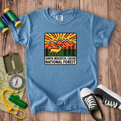 Uinta-Wasatch-Cache National Forest Kids Cotton T-Shirt