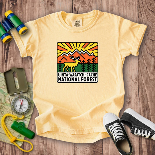 Uinta-Wasatch-Cache National Forest Kids Cotton T-Shirt