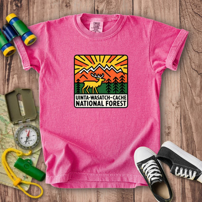 Uinta-Wasatch-Cache National Forest Kids Cotton T-Shirt