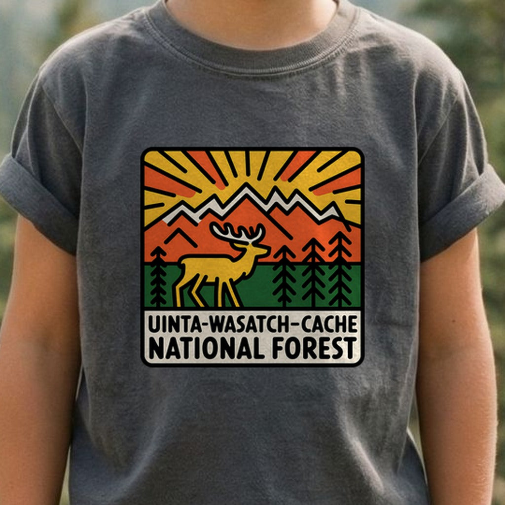 Uinta-Wasatch-Cache National Forest Kids Cotton T-Shirt
